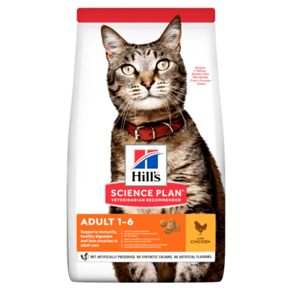 Hill's 6x Hillu0027s Science Plan Kattenvoer Adult Kip 1 Hill's 6x Hillu0027s Science Plan Kattenvoer Adult Kip