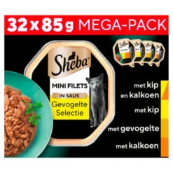 Sheba Mini Filets In Saus Megapack Selectie Van Gevogelte