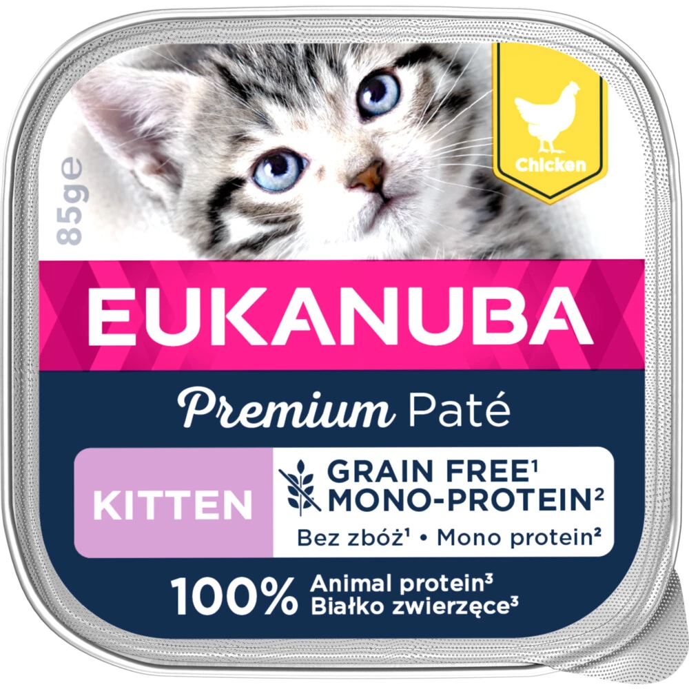 16x Eukanuba Kippen Pate Graanvrij Kitten Mono-Proteine 1 16x Eukanuba Kippen Pate Graanvrij Kitten Mono-Proteine