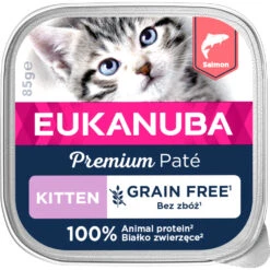 16x Eukanuba Zalm Pate Graanvrij Kitten