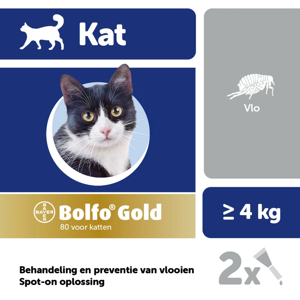 Bolfo Gold Anti Vlooiendruppels Kat Vanaf 4 Kg 2 Bolfo Gold Anti Vlooiendruppels Kat Vanaf 4 Kg - Afbeelding 2