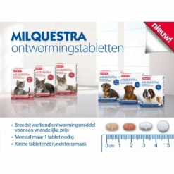 Beaphar Milquestra Ontworming Tabletten Kat 2 - 12 Kg 6 Beaphar Milquestra Ontworming Tabletten Kat 2 - 12 Kg -KattenPlezier Winkel 975813 3