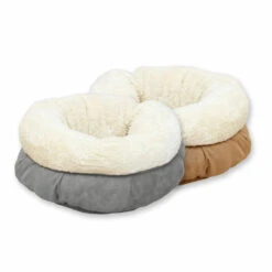 Afp Lambswool Donut Bed Tan -KattenPlezier Winkel 988092 2